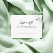 Boho Eucalyptus laat Baby shower luidere Raffle ac Informatiekaartje