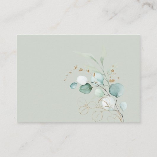 Boho Eucalyptus laat Baby shower luidere Raffle ac Informatiekaartje (Achterkant)