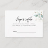Boho Eucalyptus laat Baby shower luidere Raffle ac Informatiekaartje (Voorkant)