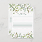 BOHO Eucalyptus Leaf Foliage Waterverf Greenery Advieskaart (Voorkant / Achterkant)