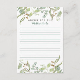 BOHO Eucalyptus Leaf Foliage Waterverf Greenery Advieskaart