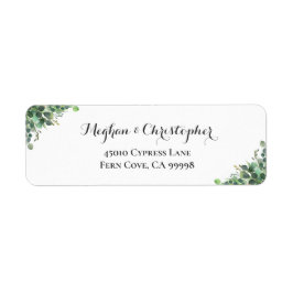 Boho Eucalyptus Leaf Wedding Return Label