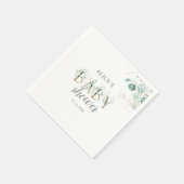 Boho Eucalyptus Leaves Baby shower Servet (Hoek)