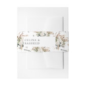 Boho Eucalyptus Pampas & Beige Bloemenuitnodiging  Uitnodigingen Wikkel (Voorkant Voorbeeld)