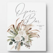 Boho Eucalyptus Pampas & Bloem Open Bar Bord 2 Fotoplaat (Voorkant)
