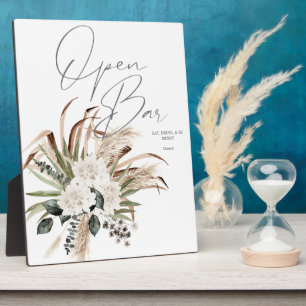 Boho Eucalyptus Pampas & Bloem Open Bar Bord 2 Fotoplaat