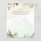 Boho Eucalyptus Pampas Gras Groene Bloemen Bruilof (Achterkant)