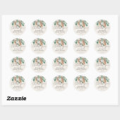 Boho Eucalyptus Pampas Gras Script Bedankt Ronde Sticker (Vel)