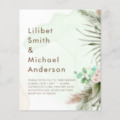 BOHO Eucalyptus Pampas Grass Greenery Wedding Flyer (Voorkant)
