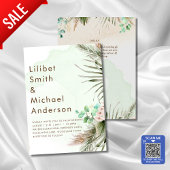 BOHO Eucalyptus Pampas Grass Greenery Wedding Kaart