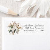 Boho Eucalyptus & Pampas Return Address Label (Insitu)