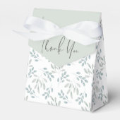 Boho Eucalyptus Pattern Dusty Blue Wedding Bedankdoosjes (Voorkant Zijde)