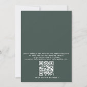 Boho Eucalyptus Rustieke Elegante QR Code Huwelijk Kaart (Achterkant)