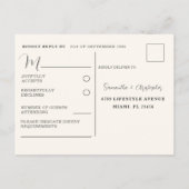Boho Eucalyptus Sage Green & Beige RSVP Uitnodiging Briefkaart (Achterkant)