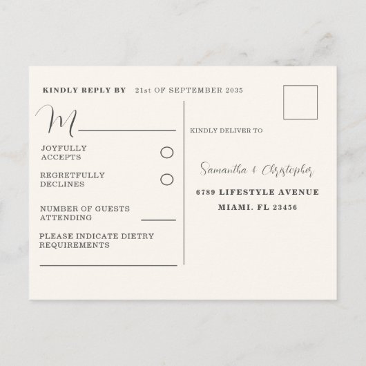 Boho Eucalyptus Sage Green & Beige RSVP Uitnodiging Briefkaart (Achterkant)