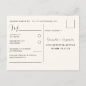 Boho Eucalyptus Sage Green & Beige RSVP Uitnodiging Briefkaart (Achterkant)