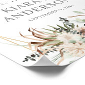 Boho Eucalyputs, Palm & Beige Floral Welcome Sign Poster (Hoek)