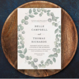 Boho Eucalyputus Sage & Sinaasappel Weddenschap Kaart