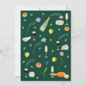 Boho Europese Wijn & Kaas Borrelavond Kaart (Achterkant)