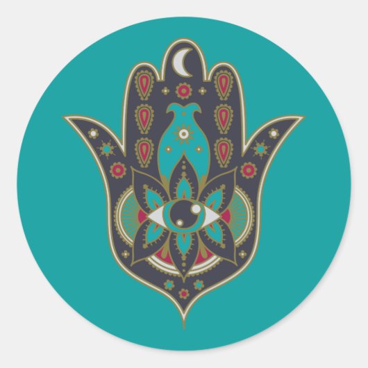 Boho Evil Eye & Hamsa Sticker Blad (Voorkant)