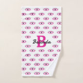 BOHO Evil Eye Pattern Burnt Sinaasappel Monogram N Bad Handdoek (Handdoek)