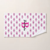 BOHO Evil Eye Pattern Burnt Sinaasappel Monogram N Bad Handdoek (Handdoek)