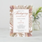 Boho Exotic Dried Grasses | Thanksgiving Pampas Kaart (Staand voorkant)