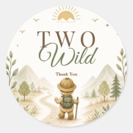 Boho Explorer Kinderverjaardagssticker Neutraal Ronde Sticker