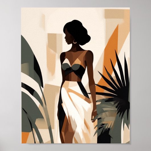 Boho Faceless Meisje Magic Wall Art Decor Poster (Voorkant)