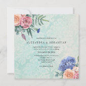 Boho Faded Green Rozen, Hydrangea Wedding (Voorkant)