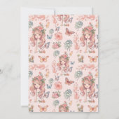 Boho Fairy Eerste Meisje's 1e Verjaardag Kaart (Achterkant)