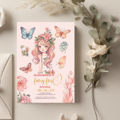 Boho Fairy Eerste Meisje's 1e Verjaardag Kaart