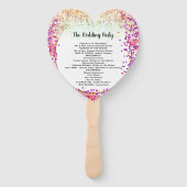 Boho Fairy Lights Mason Jar Roze Paarse Goud Handwaaier (Achterkant)