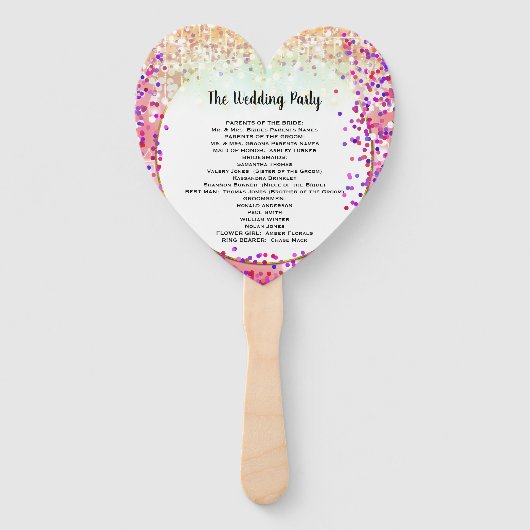 Boho Fairy Lights Mason Jar Roze Paarse Goud Handwaaier (Achterkant)