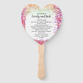 Boho Fairy Lights Mason Jar Roze Paarse Goud Handwaaier (Voorkant)