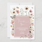 Boho Fairy Wildflower Garden Meisje Verjaardag Bedankkaart (Voorkant)
