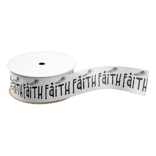 Boho Faith Zwart en Wit Grosgrain Lint