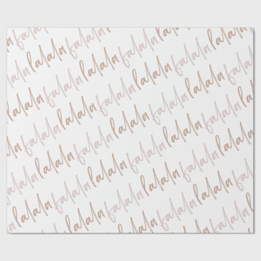 Boho Falala Dusty Pink Holiday Wrapping Paper Cadeaupapier (Vlak)