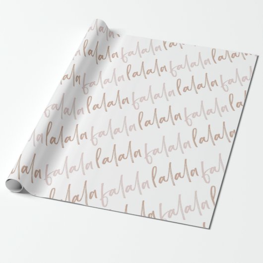 Boho Falala Dusty Pink Holiday Wrapping Paper Cadeaupapier (Uitgerold)