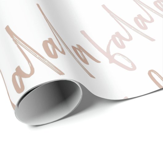 Boho Falala Dusty Pink Holiday Wrapping Paper Cadeaupapier (Rol Hoek)