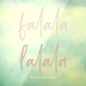 Boho Falala Schrift Roze & Bruin Raamsticker (Vel 3)