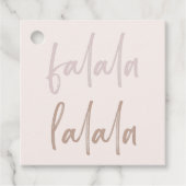 Boho Falala Script Pink & Brown Holiday Bedankjes Labels (Voorkant)