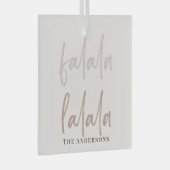 Boho Falala Script Pink & Brown Holiday Glas Ornament (Voorkant Rechts)