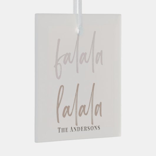 Boho Falala Script Pink & Brown Holiday Glas Ornament (Voorkant Rechts)