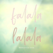 Boho Falala Script Roze & Bruin Raamsticker (Vel 3)