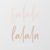 Boho Falala Script Roze & Bruin Raamsticker (Vel)