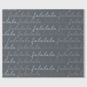 Boho Falalala Gray en Roze papierbladen Cadeaupapier (Vlak)