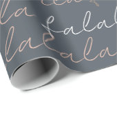 Boho Falalala Gray en Roze papierbladen Cadeaupapier (Rol Hoek)