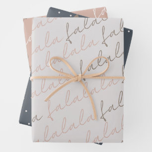 Boho Falalala-kerstboomwerkbladen Inpakpapier Vel