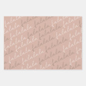 Boho Falalala-kerstboomwerkbladen Inpakpapier Vel (Voorkant 3)